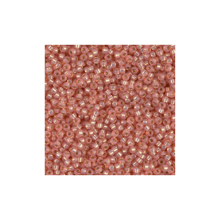 R11-0642 Rocailles 11/0 Miyuki Dyed Samon S/L Alabaster (x 10gr) 