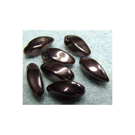 Perles Twist 6X12mm Jet Lila Vega Luster (x150)