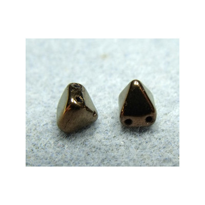 Perles Pyramides 6X6mm Jet Bronze (x100)