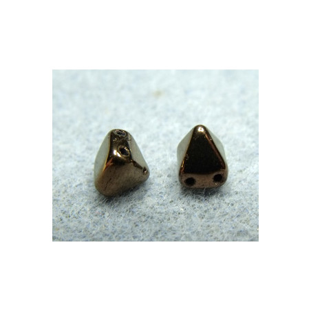 Perles Pyramides 6X6mm Jet Bronze (x100)