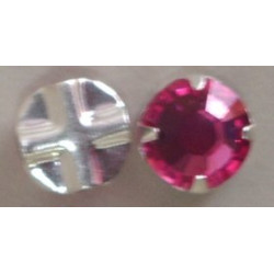 Strass a coudre 6MM rose