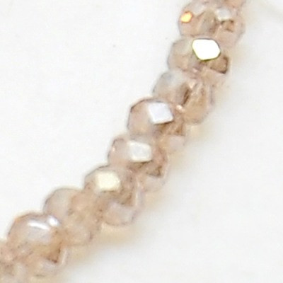 Perles Rondes Aplaties en Cristal de Chine 2.5x2mm Tan iris (x1fil)