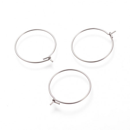 Boucle Créole Acier Inoxydable 38X35X0.8mm (X2)   