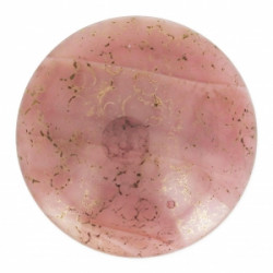 Cabochon Verre 25mm Op Rose Bronze Luster (X1)