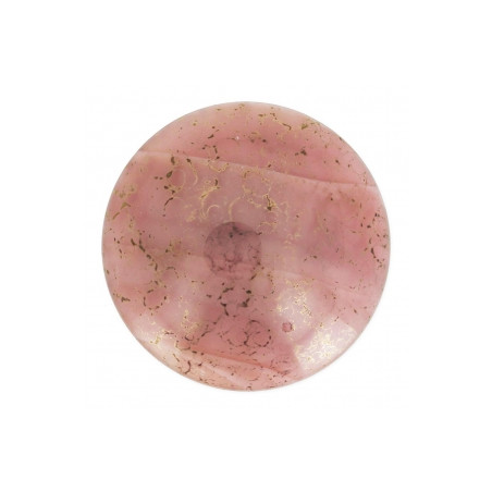 Cabochon Verre 25mm Op Rose Bronze Luster (X1)