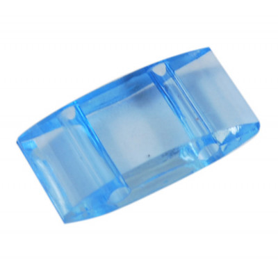 Perle Carrier synthétique plate 18x9mm - Bleu (x10) 