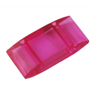 Perle Carrier synthétique plate 18x9mm - Fuchsia (x10)  