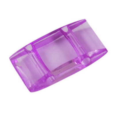 Perle Carrier synthétique plate 18x9mm - Dk Orchidée (x10)   