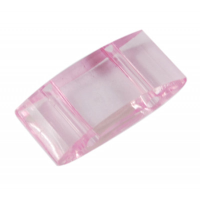 Perle Carrier synthétique plate 18x9mm - Light Rose (x10)  