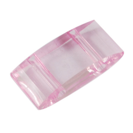 Perle Carrier synthétique plate 18x9mm - Light Rose (x10)  