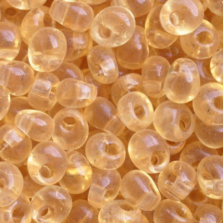 MA-0132 Gouttes Miyuki Magatamas 4mm Transparent Light Amber (x 10gr) 