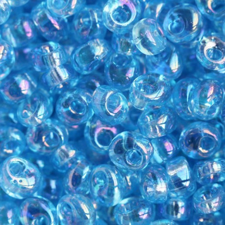 MA-0260 Gouttes Miyuki Magatamas 4mm Transparent Aqua Ab (x 10gr)  