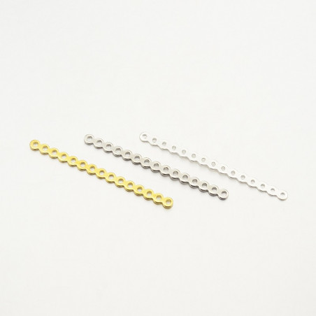 Intercalaire 15 rangs Vieil Argent 50X3.5X1,5mm (X1)   