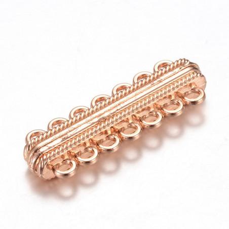 Fermoir Magnétique Doré Rose 7 rangs avec sécurité 48X17x7mm (X1) 