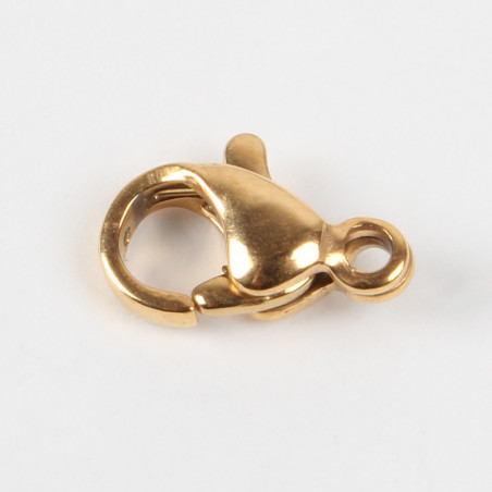 Mousqueton Acier Inoxydable doré 10X6mm(X1) 
