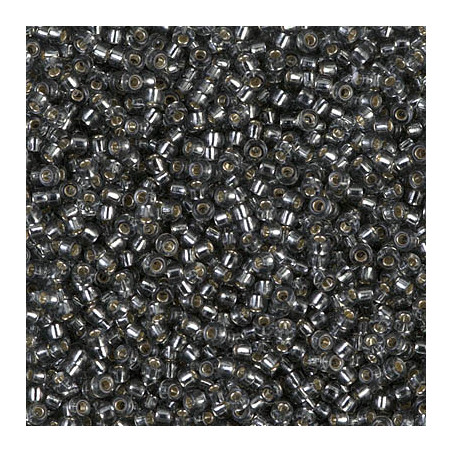 R11-0021 Rocailles 11/0 Grey Lined Silver (x 10gr) 