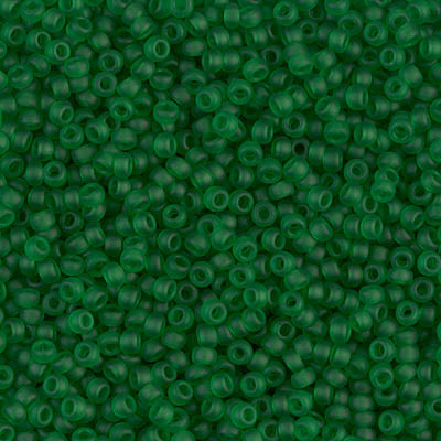R11-0146F Rocailles 11/0 Transparent Mat Green(x 10gr)  