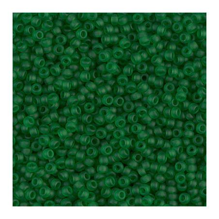 R11-0146F Rocailles 11/0 Transparent Mat Green(x 10gr)  