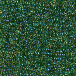 R11-0331 Rocailles 11/0 Emerald Lined Light Topaz Ab(x 10gr)  