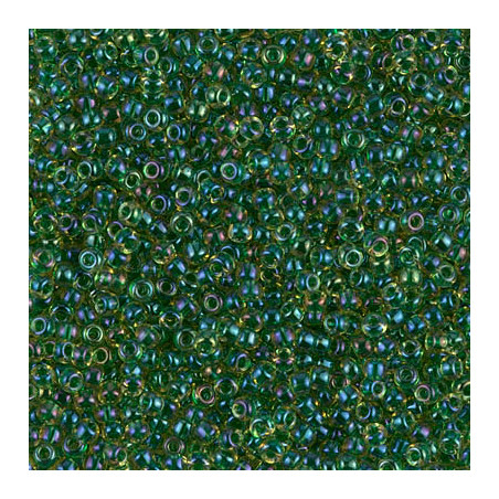 R11-0331 Rocailles 11/0 Emerald Lined Light Topaz Ab(x 10gr)  