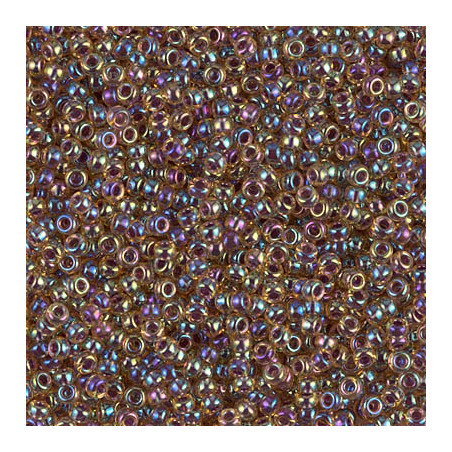 R11-0342 Rocailles 11/0 Berry Lined Light Topaz Ab (x 10gr)  