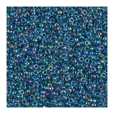 R11-0339 Rocailles 11/0 Blue Lined Aqua Ab (x 10gr) 