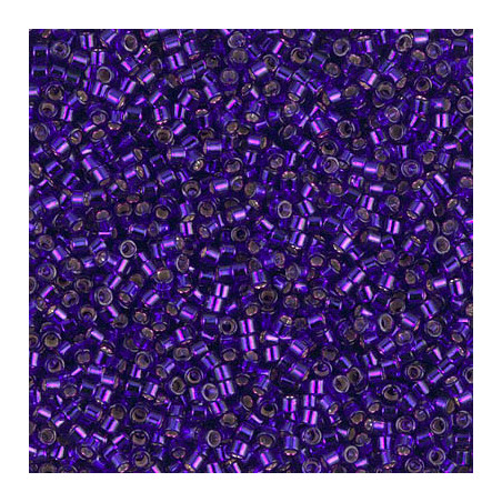 DB0610 Delicas 11/0 Dyed Silver Lined Dark Violet (x 5gr)   