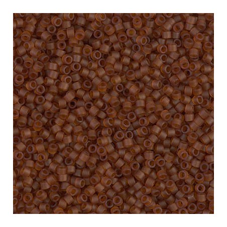 DB0764 Delicas 11/0 Mat Transparent Dark Topaz(x5gr)   