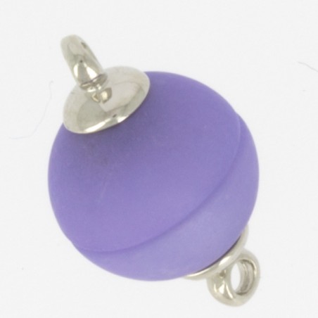 Fermoir Magnétique 12x20mm Parme Foncé (x1)