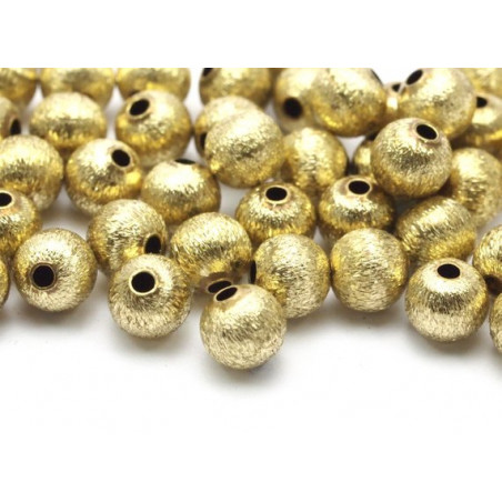 Boules Laiton strié 6MM (X10)
