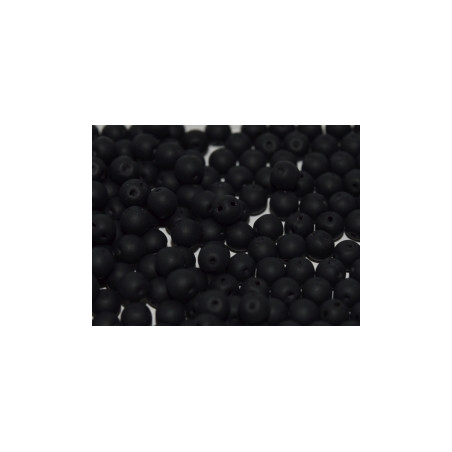 Perles RounDuo Jet Mat 5mm (X20) 