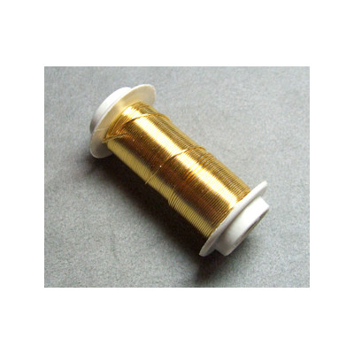 Bobine Fil de Cuivre (doré) 0,9mmX9m(X1) - 4,50 €