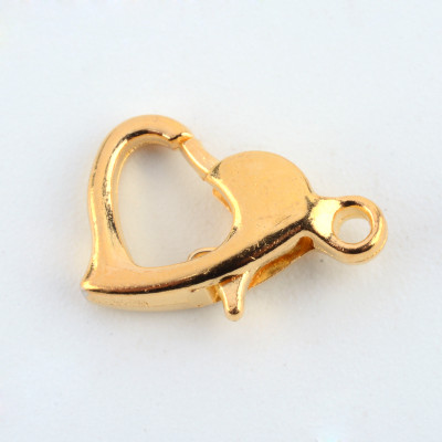 Fermoir Mousqueton Coeur Doré 12x8mm(x1) Fermoir Mousqueton Coeur Doré 12x8mm(x1)