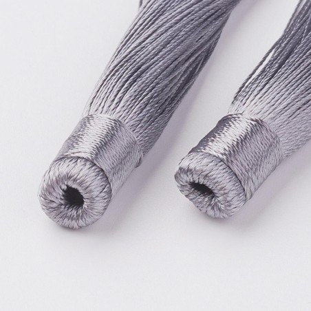 Pompon Polyester Gris 120X10mm (X1)  