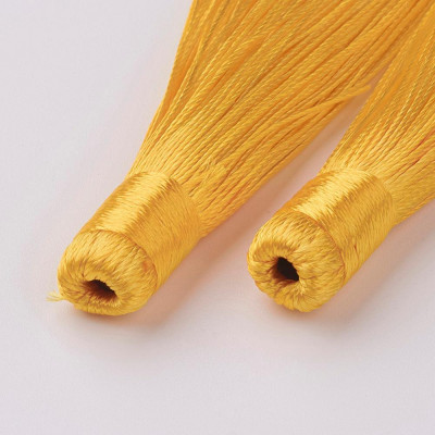 Pompon Polyester Jaune 120X10mm (X1) Pompon Polyester Jaune 120X10mm (X1)