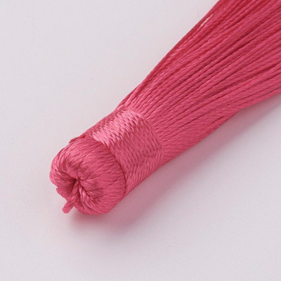 Pompon Polyester rose clair 120X10mm (X1) Pompon Polyester rose clair 120X10mm (X1)