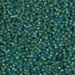 DB2381 Delicas 11/0 Fancy Lined Aqua Green (x5gr)