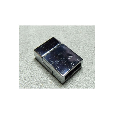 Fermoir Magnétique Rectangle Vieil Argent 18X8X6mm (X1)