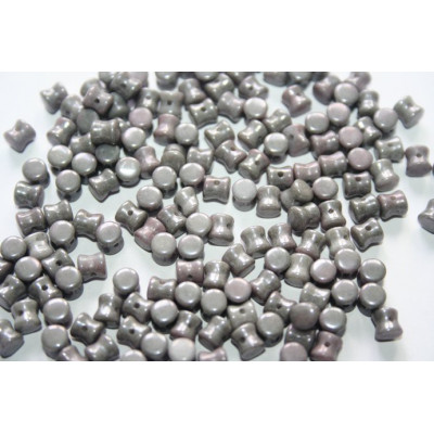 Perle en verre Tchèque "Pellet" 4x6mm Opaque Ceramik Grey Luster 4X6mm (X50)