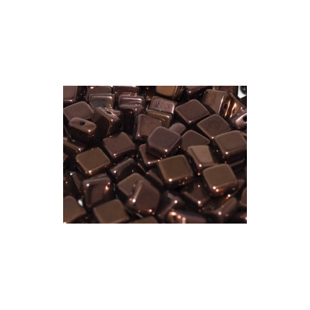 Perles Silky 6X6mm Turquoise Lila Vega Luster (X50) 