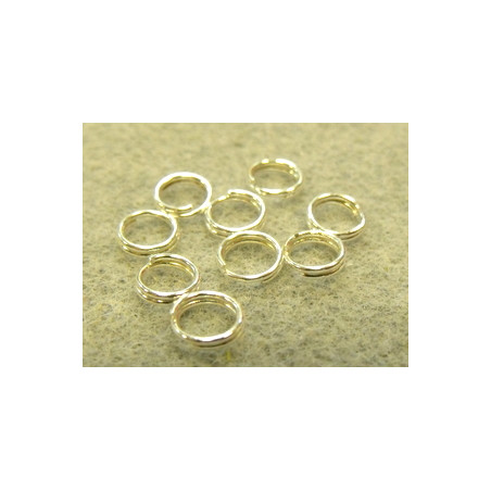 Anneau Double Argenté 4mm (X10)