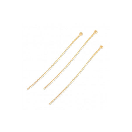 Tiges Argent Plaqué Or 60X0,7mm (X2)