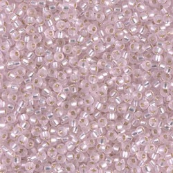 R11-0022 Rocailles 11/0 Pink Lined Silver (x 10gr)      