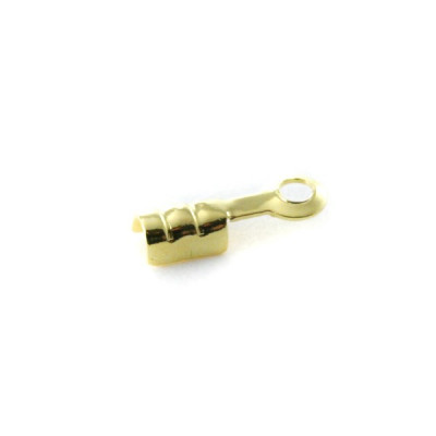 Pince cordon 2 plis métal 1mm Doré (x2) Pince cordon 2 plis métal 1mm Doré (x2)