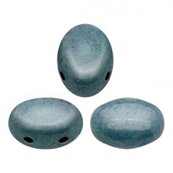  Perles Samos® par Puca® 5x7mm Opaque Blue Ceramic Look (x5gr) 