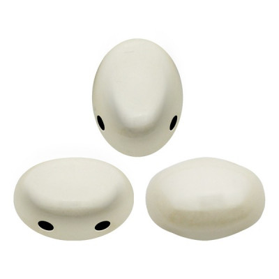  Perles Samos® par Puca® 5x7mm Opaque White Ceramic Look (x5gr) 