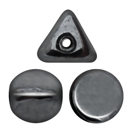 Perles Ilos® par Puca® 5x7mm Jet Hematite  (x5gr)