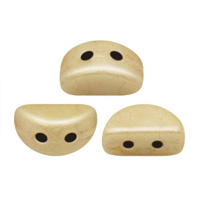 Perles Kos® par Puca® 3x6mm Opaque Beige Ceramic Look (x5gr) 