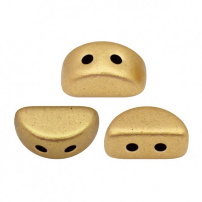 Perles Kos® par Puca® 3x6mm Light Gold Mat (x5gr)   