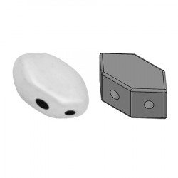 Perles Paros® par Puca® 4x7mm Opaque White Ceramic Look (x5g)    